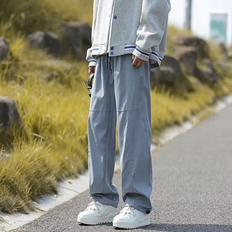 

Spring Summer Baggy Men's Straight Cargo Pants New in Luxury Harajuku Street Fashion Slacks High Quality Cheapest Male Trousers