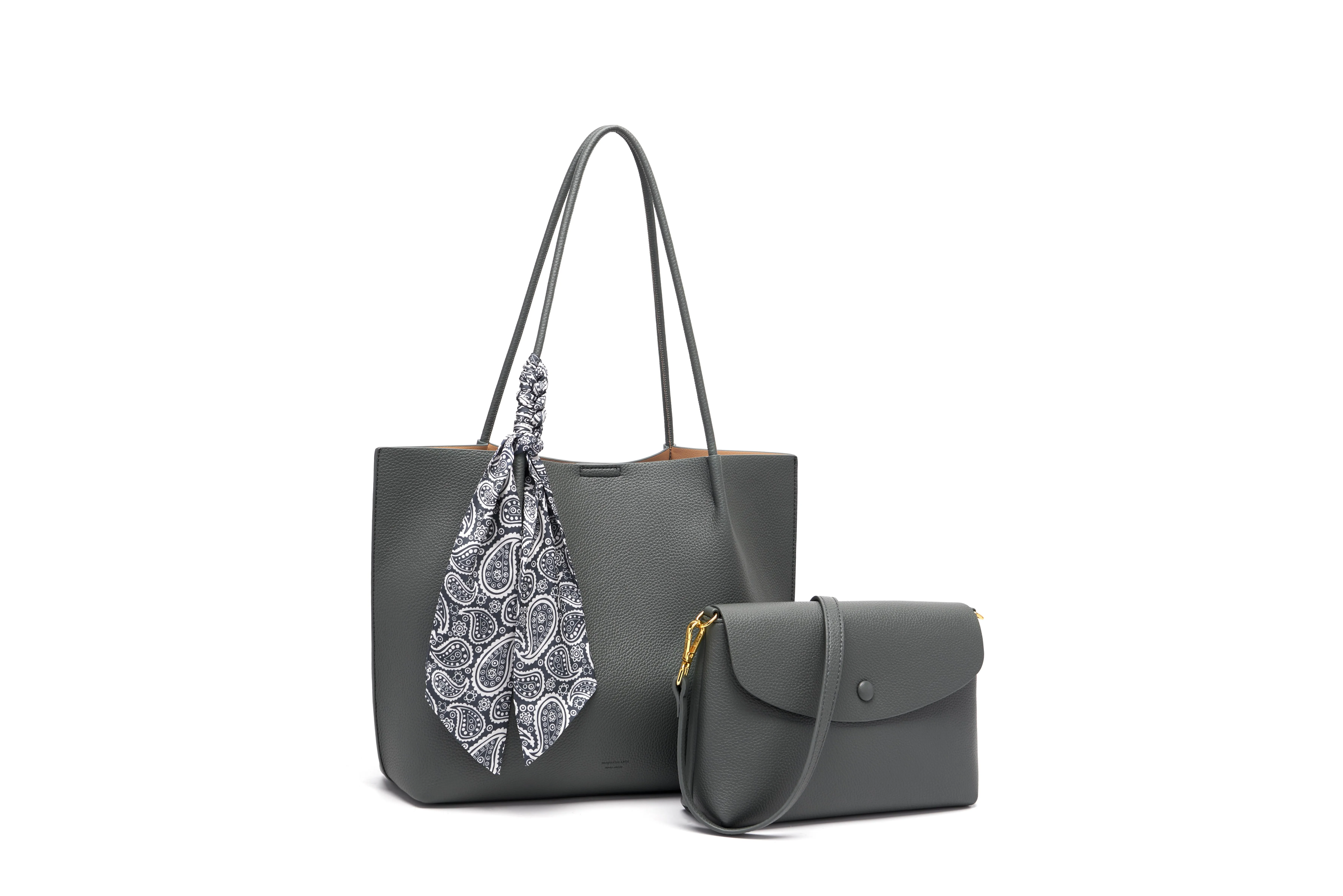 

New Vintage Women's Bag сумка женская bolsos mujer sac à main femme Soft Tote Set With Printed Scarf Clutch Large 2026