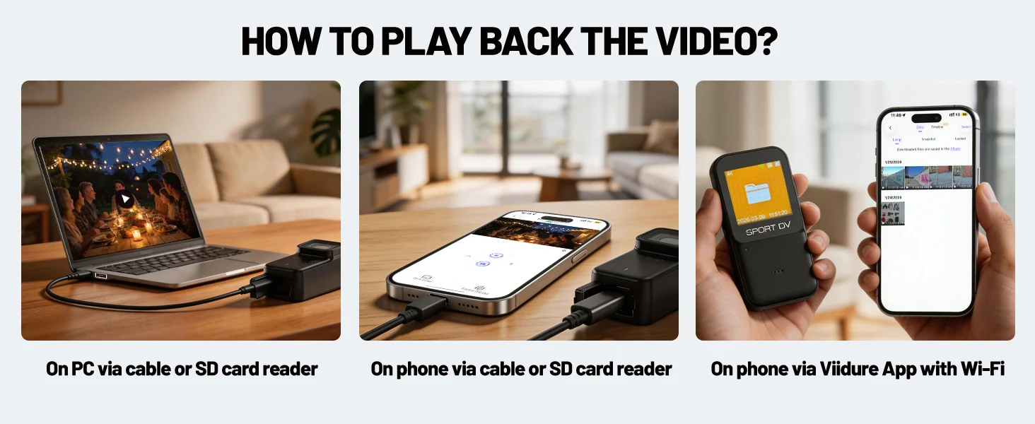 Mini Action Camera 4k Hd Wifi With 6-axis Stabilization Wearable_voghion.com