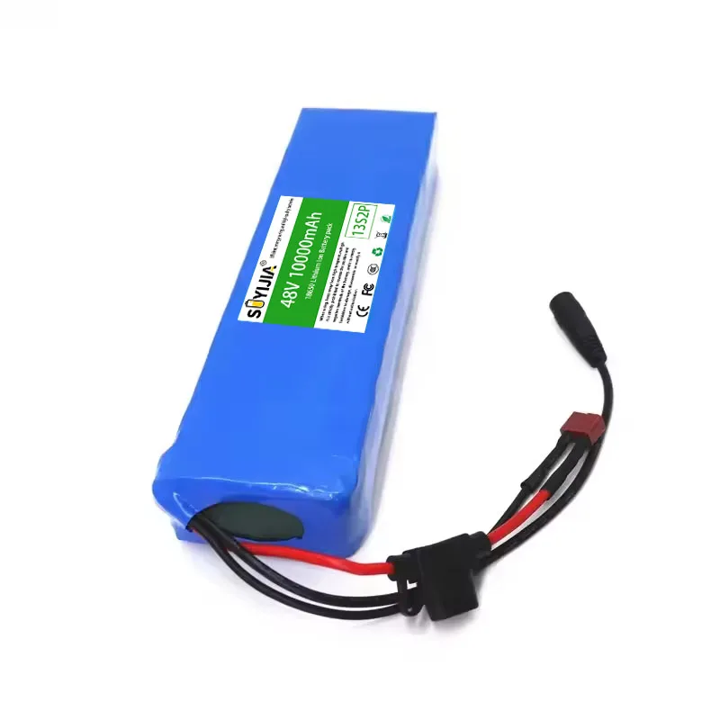 48V 10Ah Lithium Battery 18650 13S2P High Power Battery for Electric Bike54.6V 750W 1000W Built-in Bms with Charger and Fuse