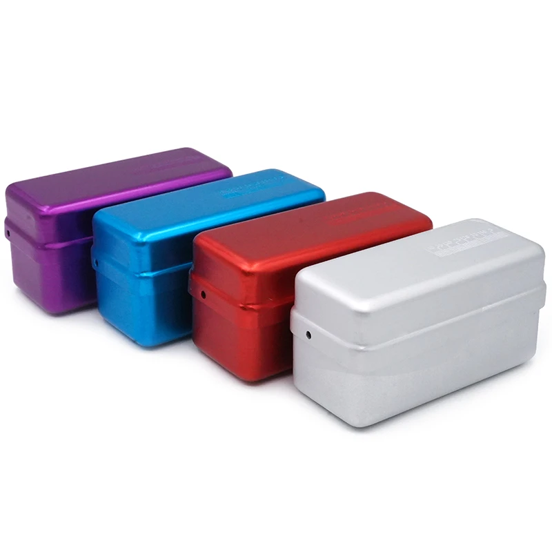 1Pc Aluminum Dental Disinfection Box 72 Holes Endo box Autoclave Sterilizer Case Diamond Burs Holder for Endo Files