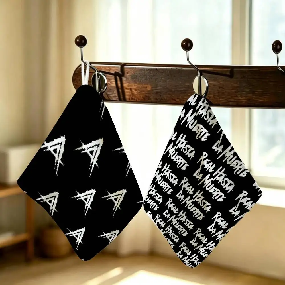 Real Hasta La Muerte Household Hanging Towel Polyester Cotton AA Hand Wiping Towel Sturdy For Bathroom Bedroom