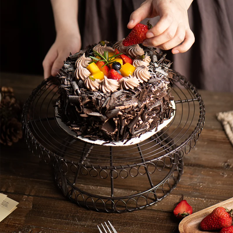 Vintage Hand-made Iron Placemats, Cake Bread Baking Tray, Fruit Plate, Food Photography Props