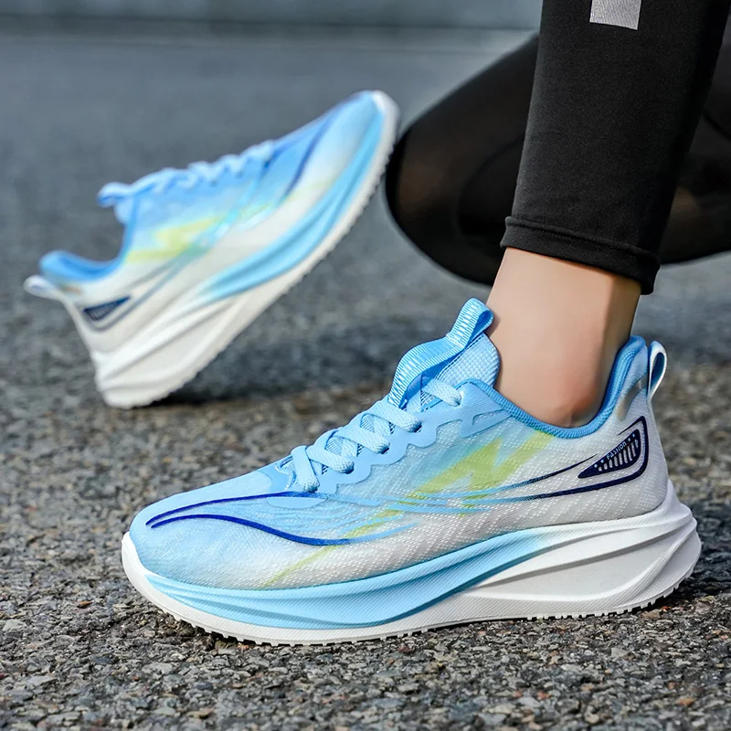 Men's Breathable Mesh Running Shoes Lightweight Soft Sole Trainer_voghion.com