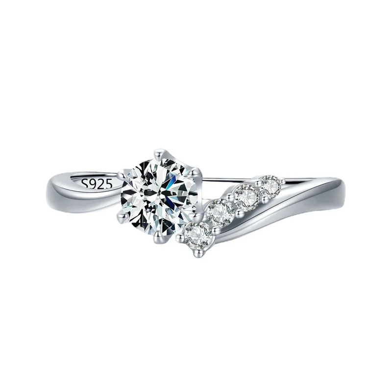 

Bulk Fashion Hot Sale Cubic Zirconia Bisuteria Fina Silver Jewelry 925 Diamond Ring