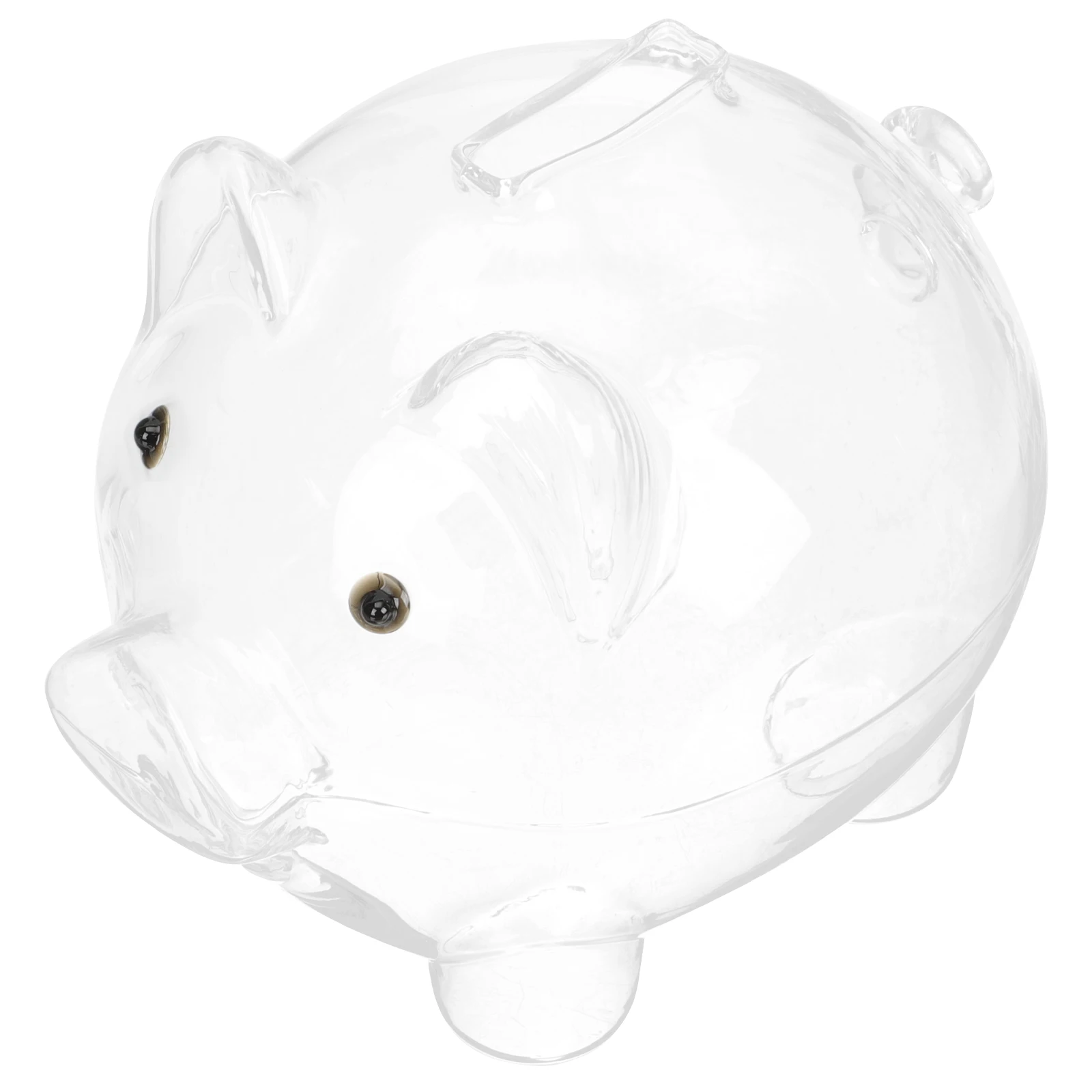 

Large Transparent Glass Piggy Bank Cute Pig Shaped Money Pot Decorative Saving Pot Clear Coin Box for Adults Desktop Decor