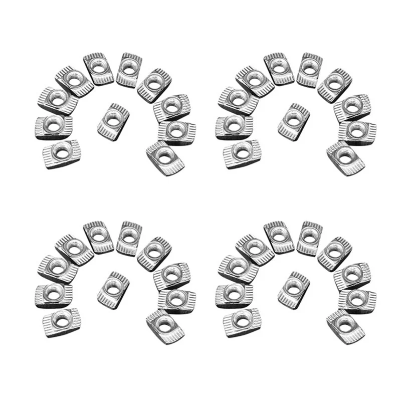 AT29-400 stuks M5 hamermoer koolstofstaal aluminium connector T-bevestiging schuifmoer