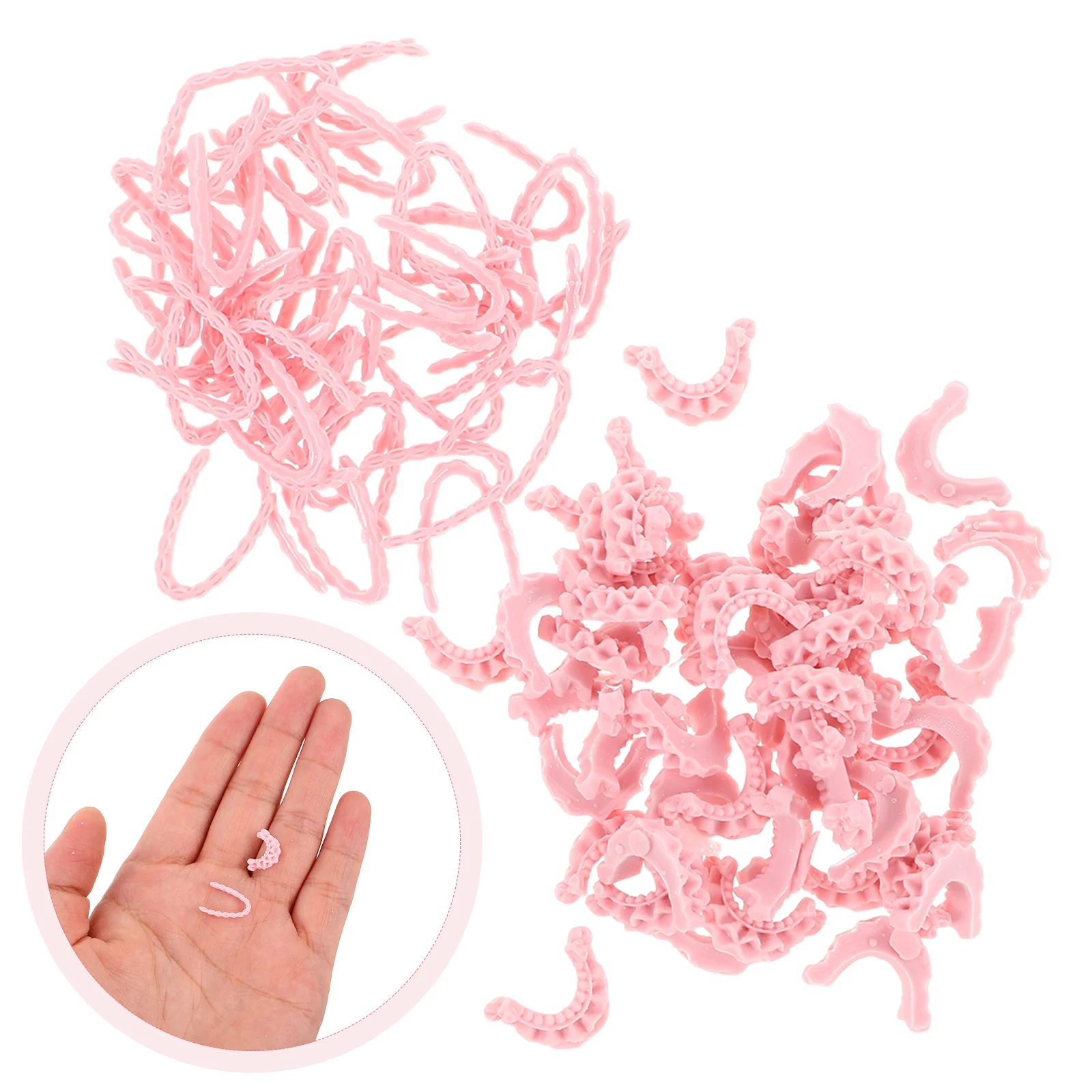 

100pcs 3D French Nail Charms Soft Sculptured Artistic Pleated Decorations For Diy Manicure Supplies With Double Layer