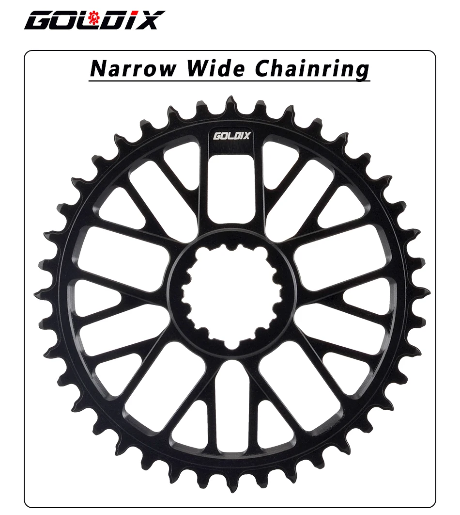 GOLDIX Ultralight CNC Chainring 32T-48T Direct Mount Crank