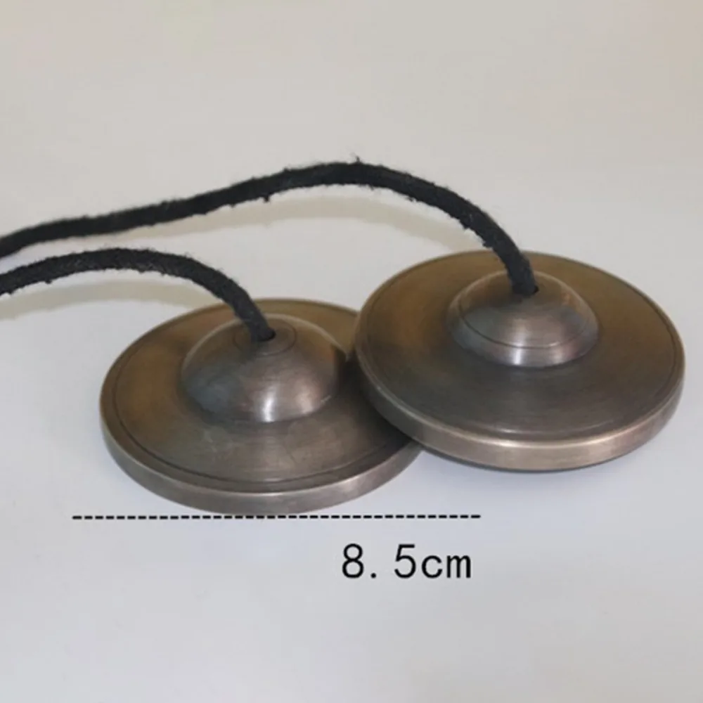 Nepal Handmade Tinkle Bell Cymbals with Bag Large Brass Buddhist Hand Bells Yoga Meditation Healing Bells Orff Instruments