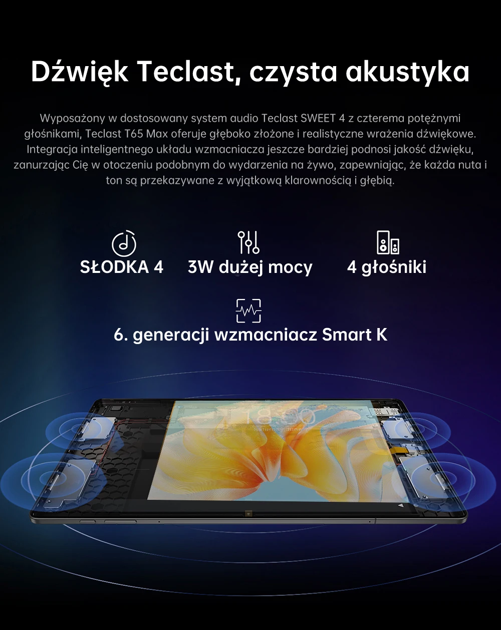 Teclast T65MAX Tablet MTK G99 Octa-Core 13inch FHD 1920x1200IPS 8GB RAM 256GB ROM Android 14 10000mAh 13MP+8MP WIFI2.4G+5G BT5.2