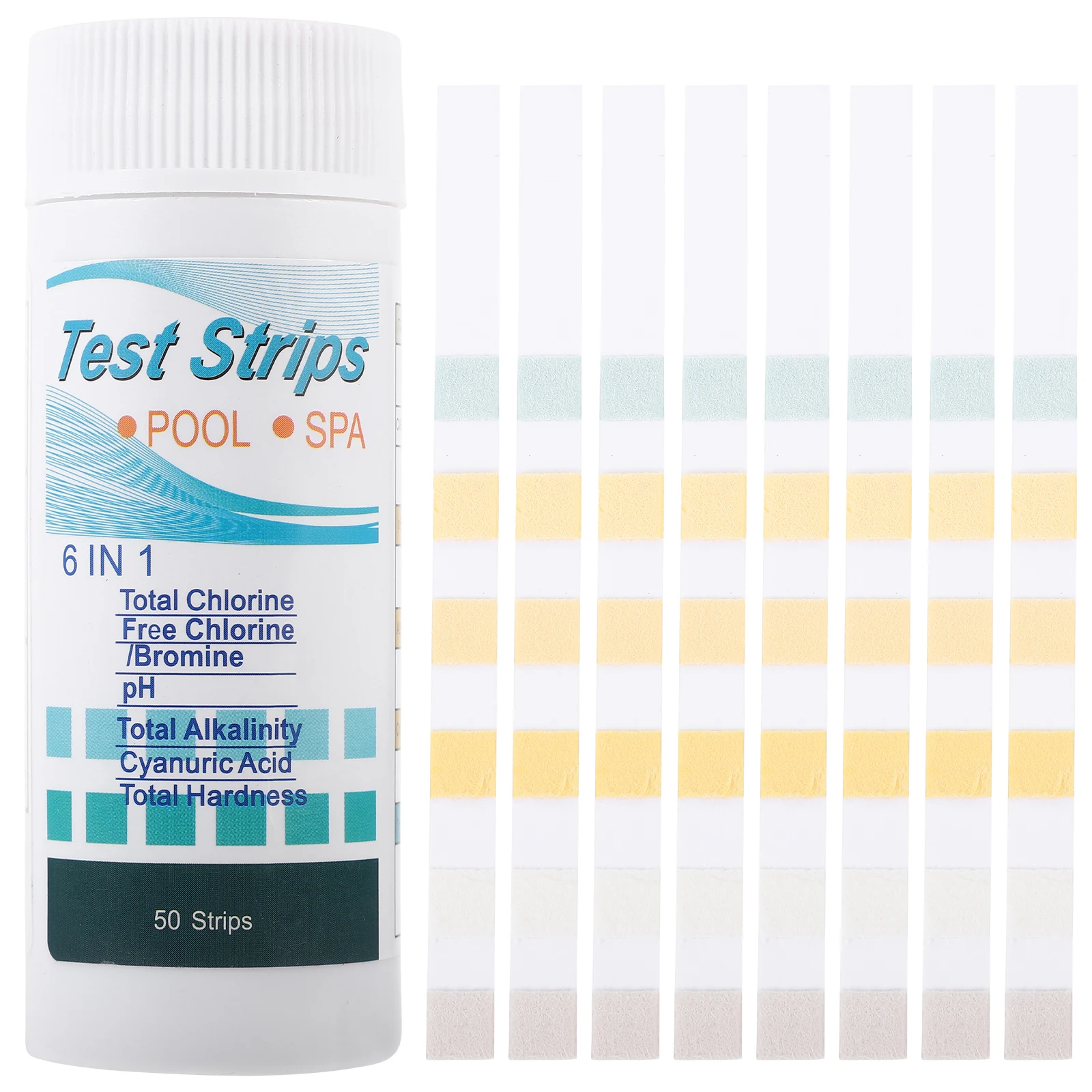 

50pcs Paper Hot Tub Fish Tank Quality Testing Tool Swimming Pool Strips Spa Ph Tester Water Test Strips Pool Test Kit Water