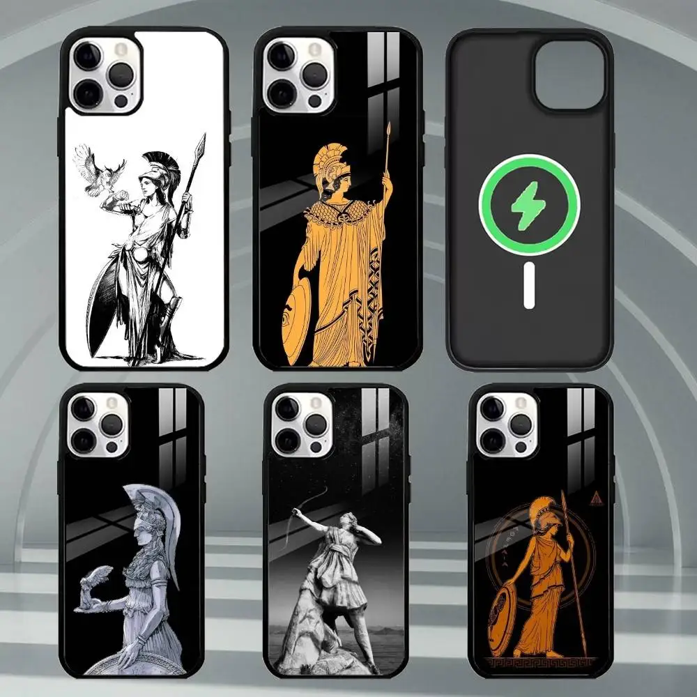 

G-Greek M-Mythology Athena Phone Case For iPhone17,16,15,14,13,12,11 Plus,Pro Max Magnetic For Magsafe Wireless Charging