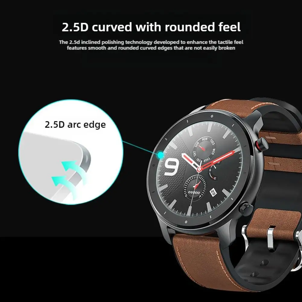 スクリーンプロテクター Amazfit アクティブ 2 スマートウォッチ保護フィルムクリアソフト高精細クリア傷つきにくい