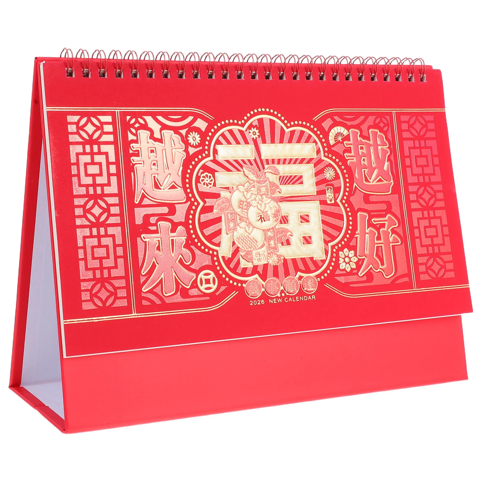 

Red 2026 Horse Year Desktop Calendar Small Standing Flip Calendar Multipurpose Monthly Planner Daily Schedule Office Home