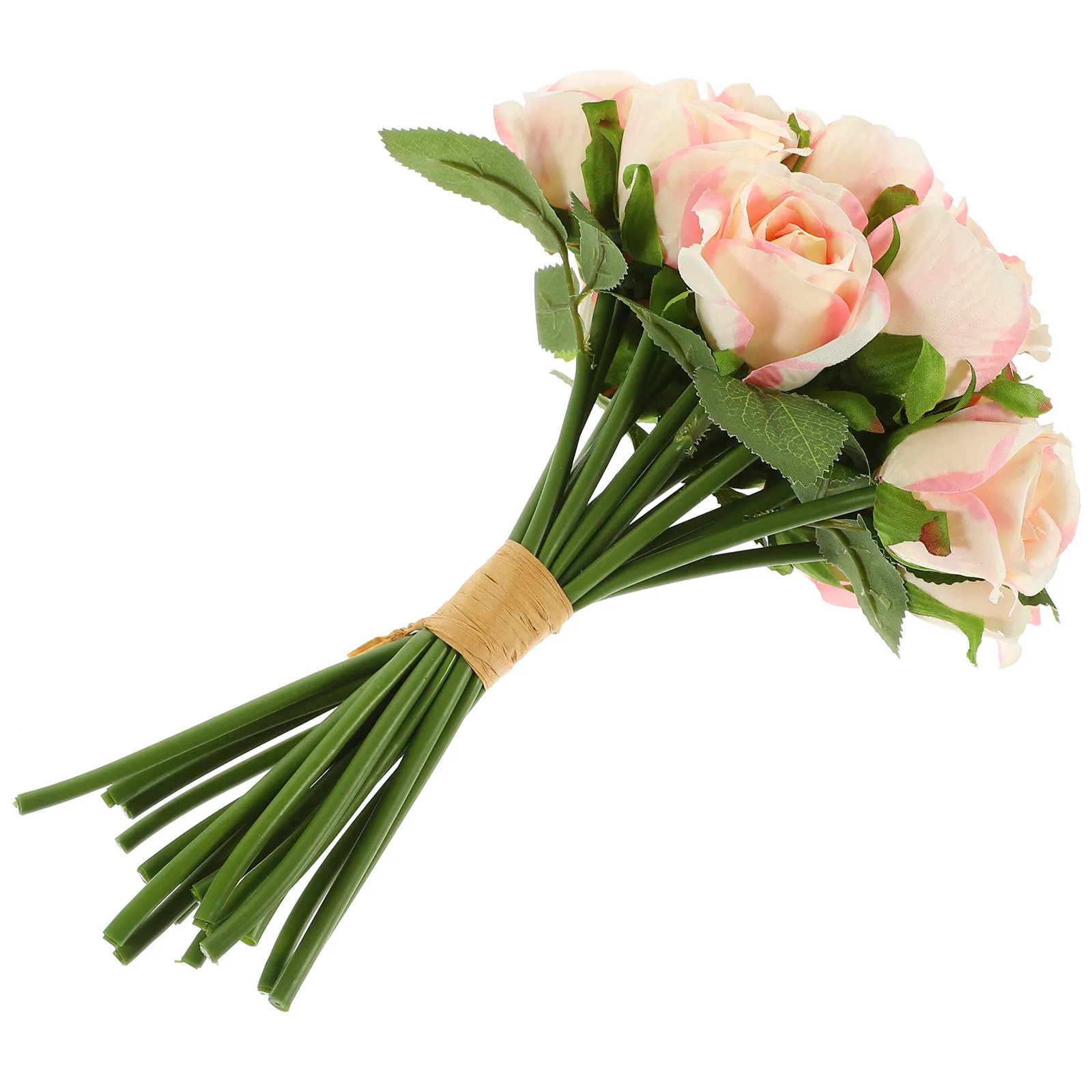 

18Pcs Fake Rose Flower Bouquet Artificial Roses for Home Office Desk Small Fake Flowers Tabletop Decoration Pink Roses Bouquet