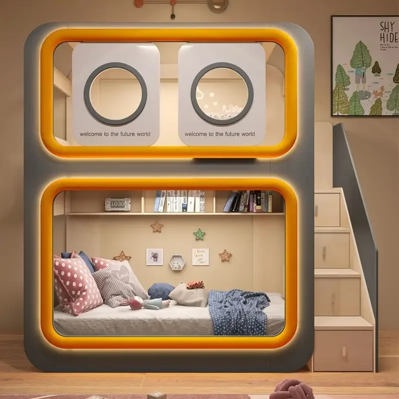 Children's high and low mother and child beds Bunk beds Up and down with the same width Upper and lower bunk beds