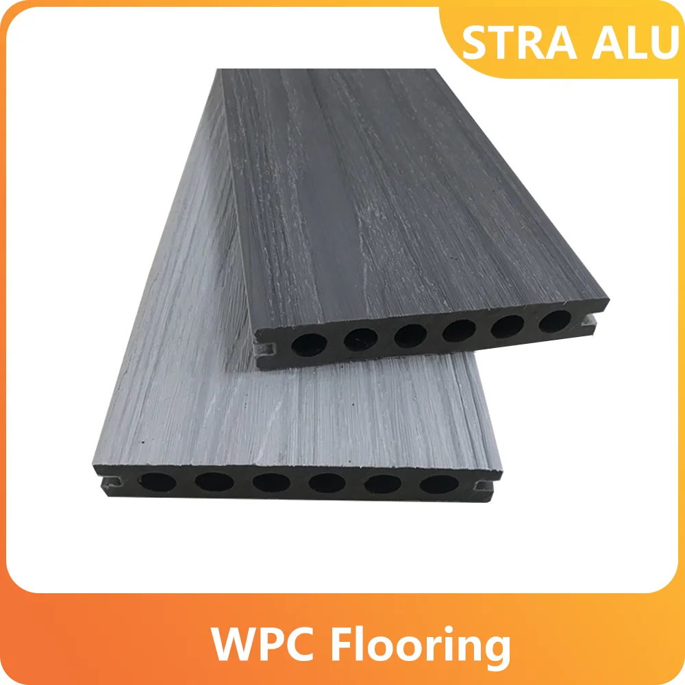 Thick Waterproof WPC Flooring Tiles Anti-Slip Decking Eco-Friendly for Indoor Outdoor Balcony Garden Floor