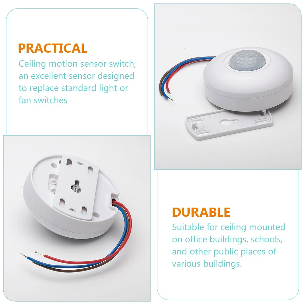 Ceiling Mount Motion Sensor AC220V-240V 2000W Infrared for LED Lights Indoor Outdoor Automatic Lighting Control