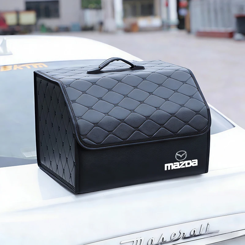 

Leather Foldable Car Storage Box Trunk Organizer Bag For Mazda 3 CX5 CX30 MX5 CX3 CX9 CX7 MX3 MX6 CX50 CX60 CX70 CX80 CX90 Axela