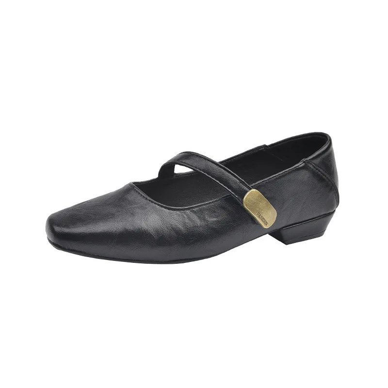 Women Ballet Shoes High-quality Women Shoes 2025 Spring New Dance Training Shoes Mules Shoe Ladies Casual Flats Mary Jane Shoe