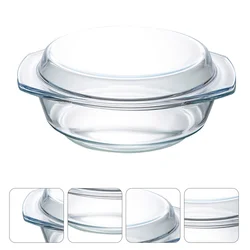 Tempered Glass Bowl Household Oven Heat-resistant Pot Food Storage Roasting Pan