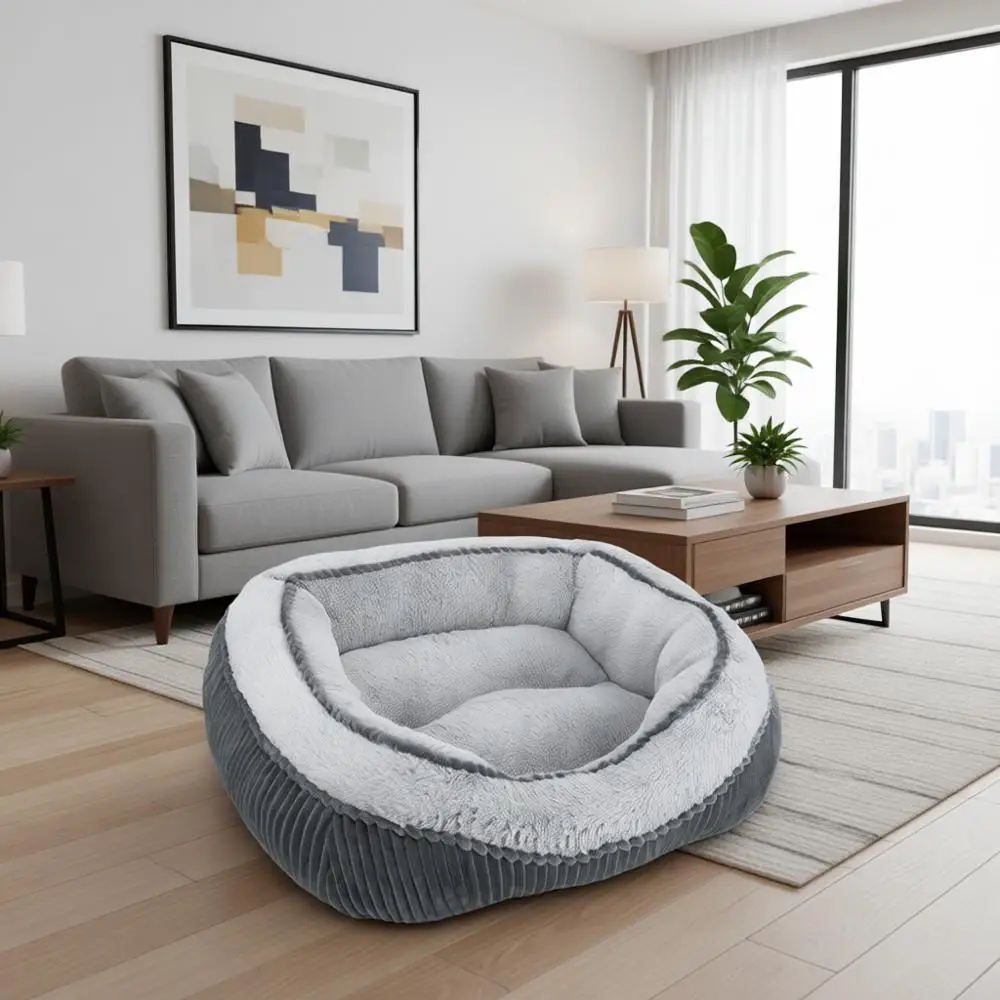 

Washable Pet Bed, Orthopedic Sofa Bed, Luxury Wide Side, Soft Calming, Warming Puppy Bed, Anti-Slip Bottom