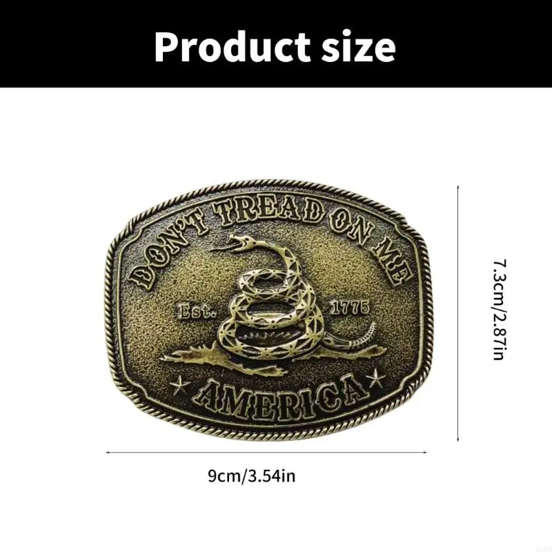 Cinturón forma serpiente antigua hebillas