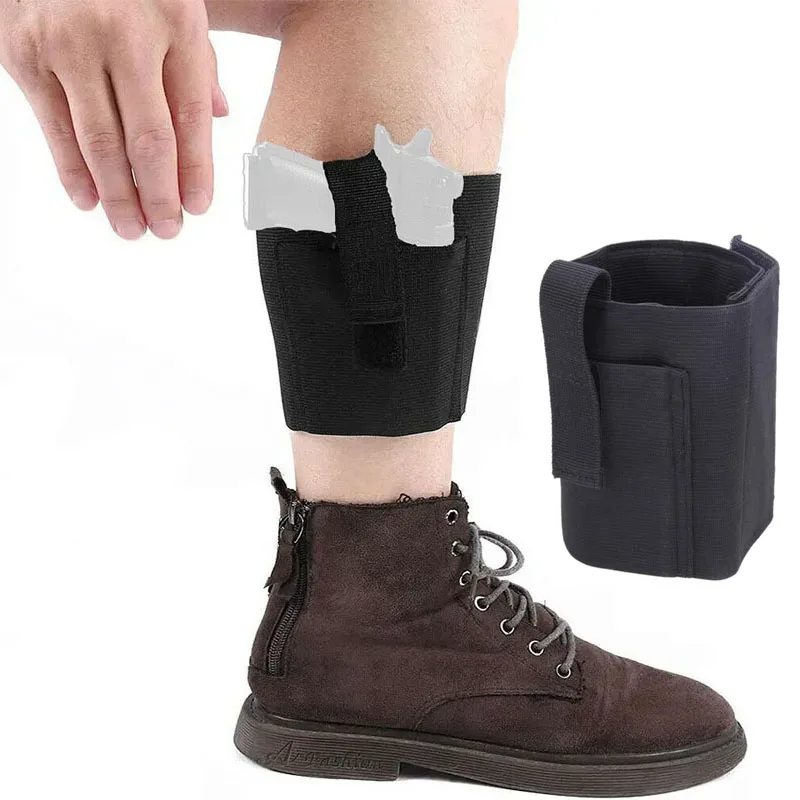 Universal Ankle Holster Drop Leg Gun Holder for Right Left Leg Concealed Elastic Leg Pouch Pistol Bag Hunting Accssories