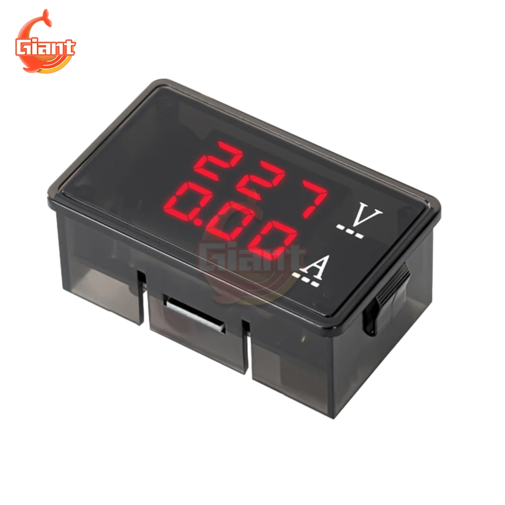 AC 70-480V 10A/100A Digital Voltmeter Ammeter Dual Display Voltage Current Tester Volt Meter Gauge Detector Current Meter Panel