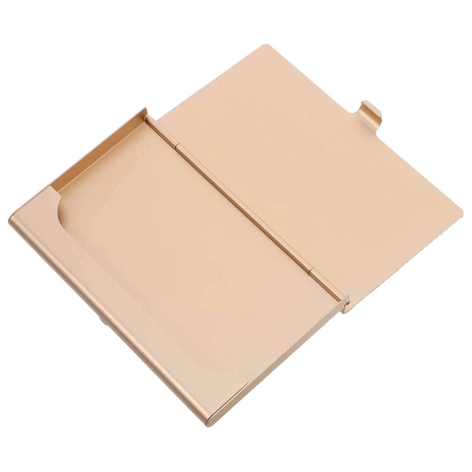 Aluminum Alloy Metal Business Card Holder Slim Portable Pocket Card Organizer Secure Closure Credit Storage Box for Office Front