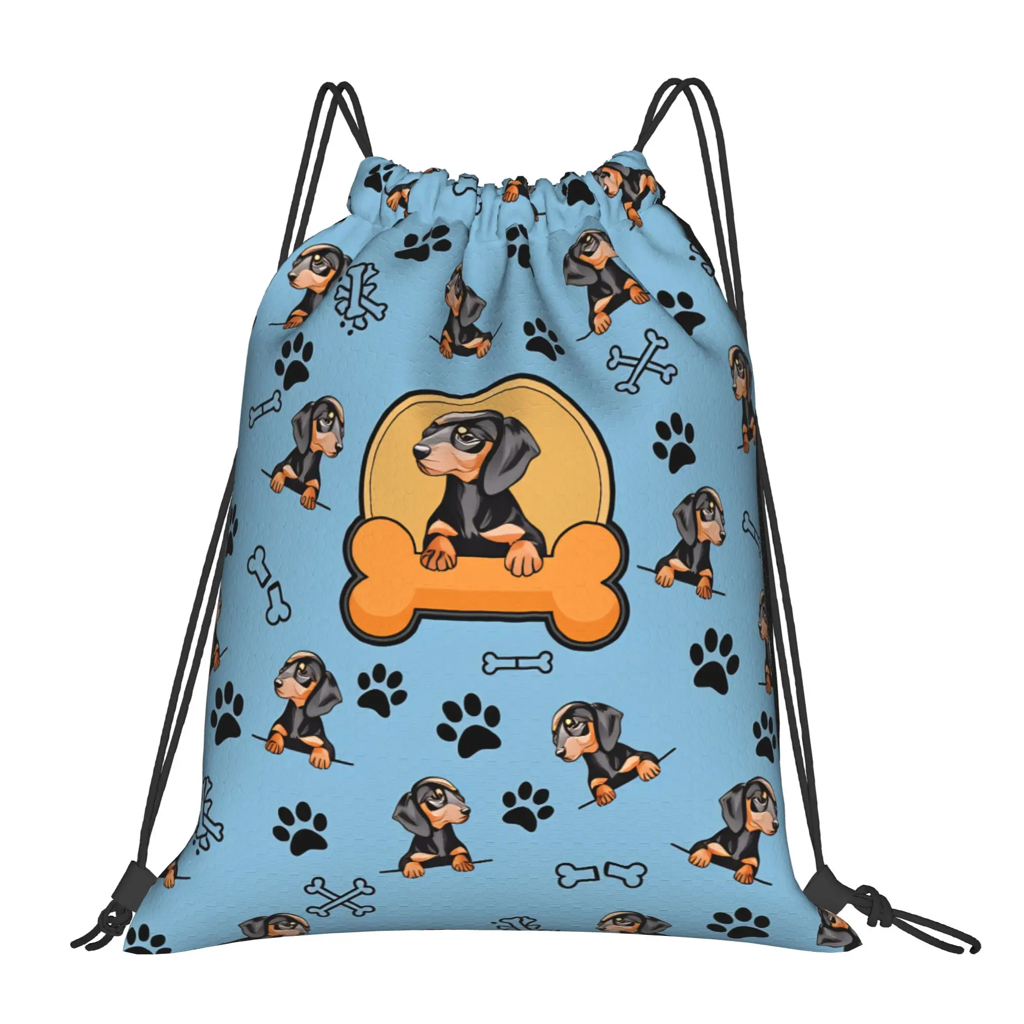 Drawstring Bag Dachshund Backpacks  Folding Folding Sports Yoga Sackpack String Bags For Women
