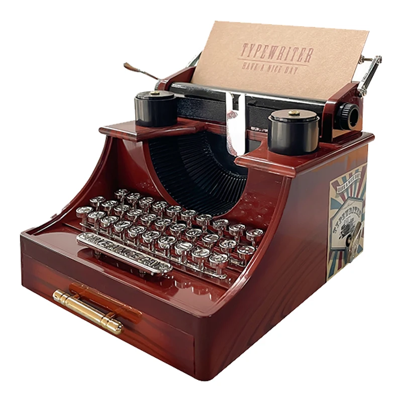 

Музыкальная шкатулка для пишущей машинки, музыкальная шкатулка, ностальгия в стиле ретро, настольный компьютер, креативный подарок на день рождения, для подруги