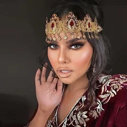 New Arabic Bridal Hair Jewelry Metal Tassels Hair Chain for Women Algerian Tradition Wedding Hair Accessories Bridesmaid Gift