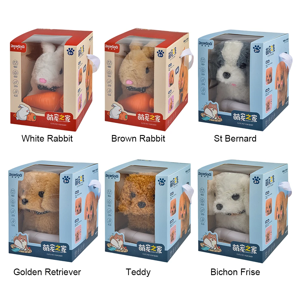 Electronic Robot Dog Interactive Robot Puppy Acts Like A Real Puppy Plush Puppy Toy Barking Stuffed Animal Dog for Girls Boys