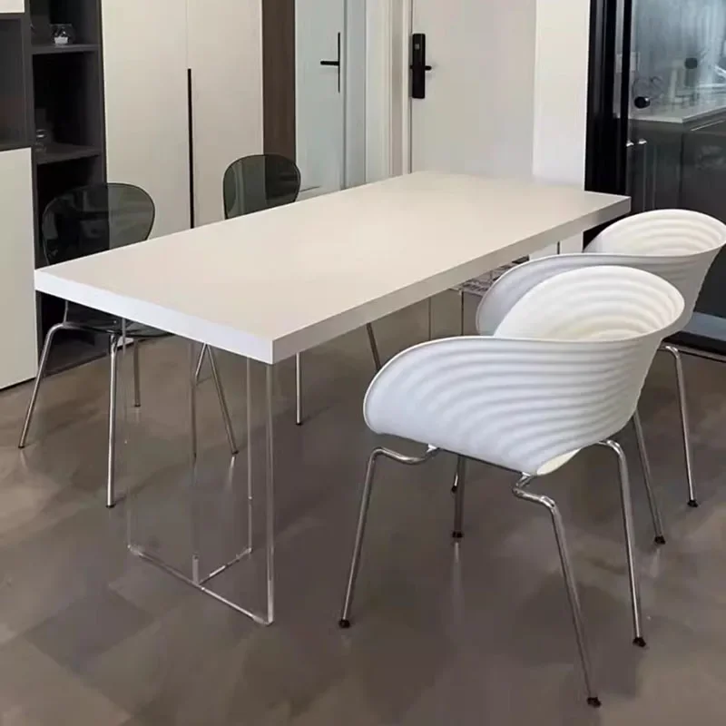 

Oval Dining Table Ceramic Chairs Kitchen Coffee Multifunction Home Furniture Reception Tables Cafe Elegant Comedor Luxury