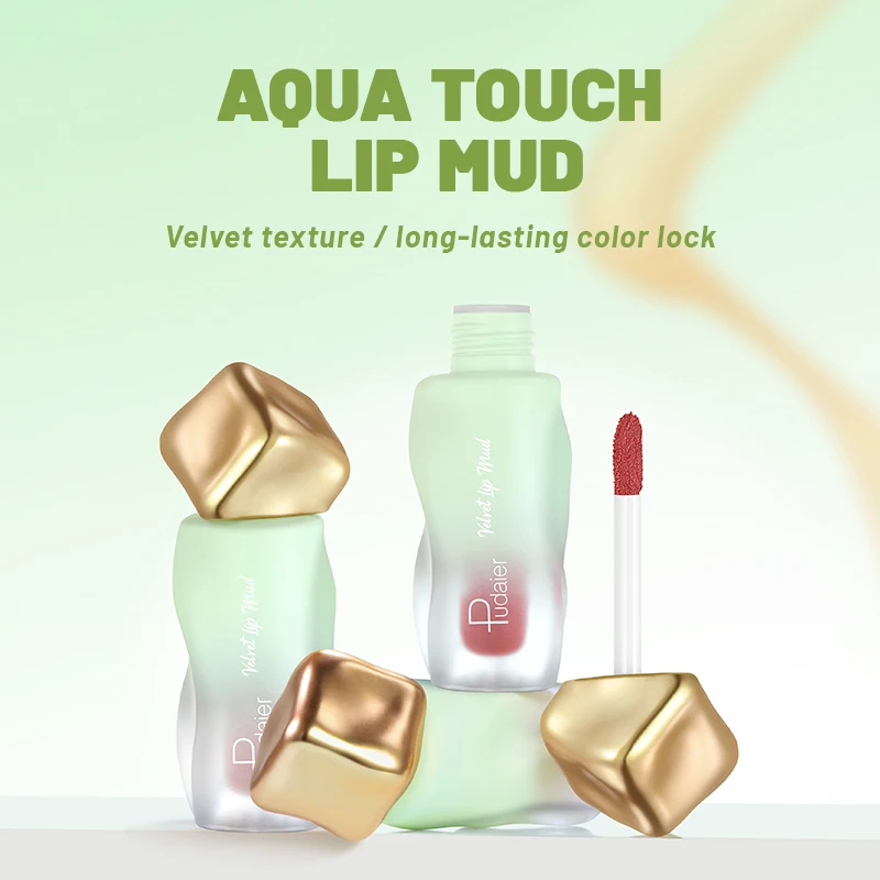 Pudaier 12 Colors Lip Mousse Set Velvet Matte Liquid Lipstick Waterproof Non Transfer Long Lasting Lip Makeup Kit for Women Gift