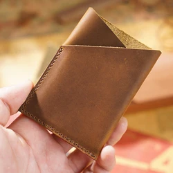 Credit Card Holder Genuine Crazy Horse Leather Mini Coin Purses Card holders Vintage design