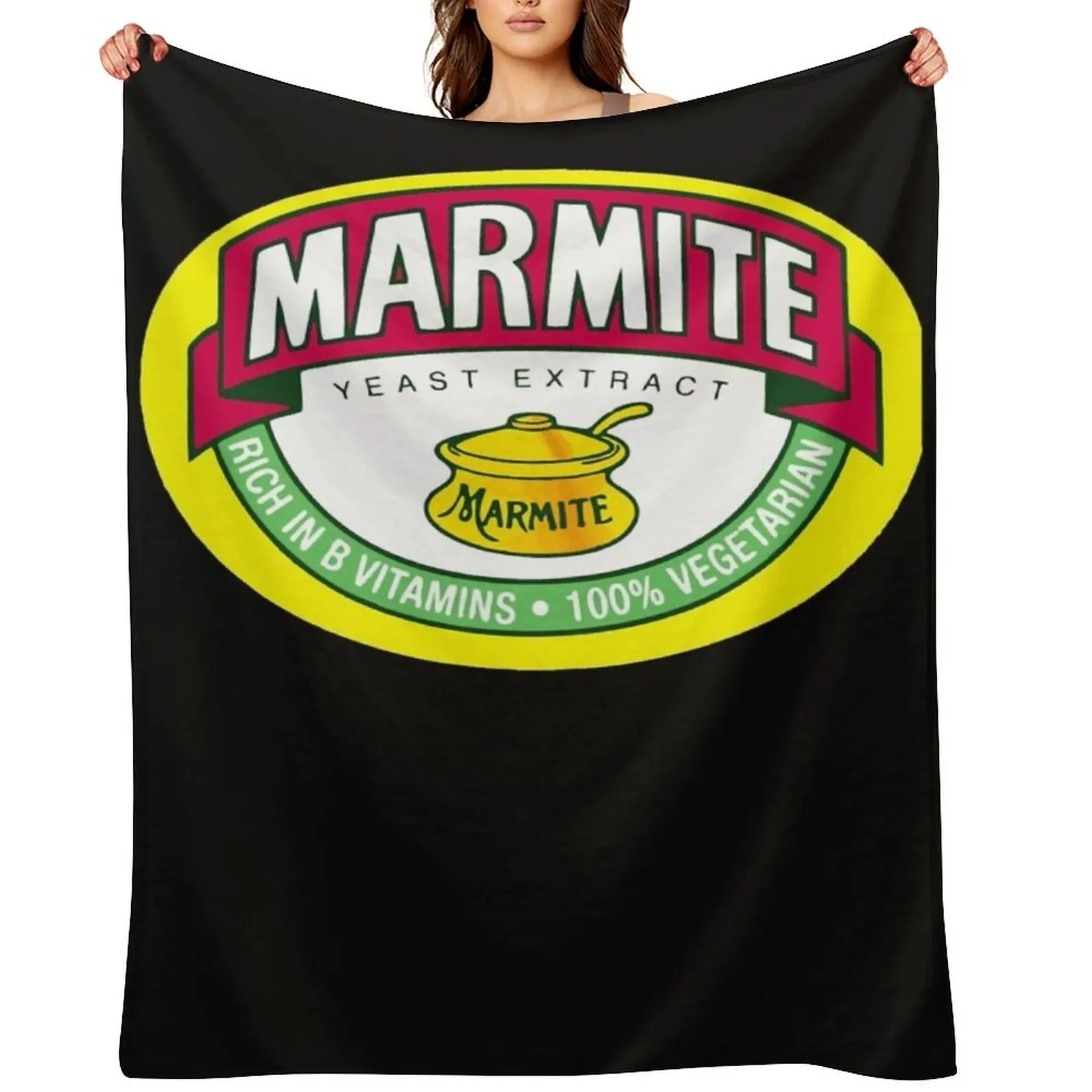 

Marmite Logo Yeast Throw Blanket Blankets Sofas Of Decoration Extra Large Throw Plaid Stuffeds Blankets