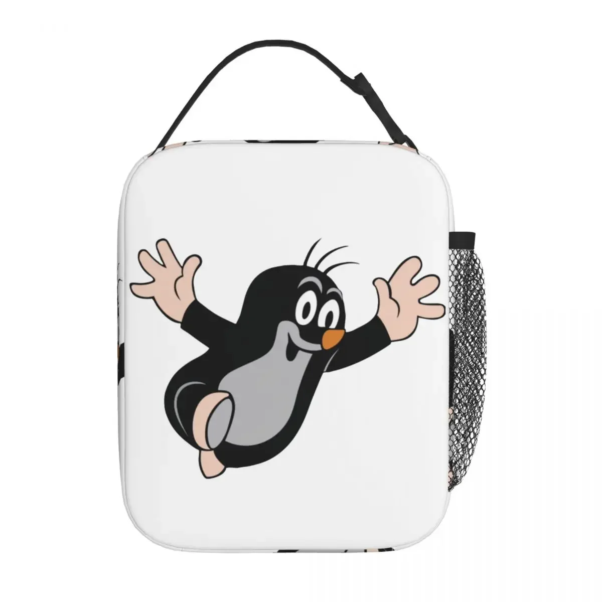 Mole Happy Insulated Lunch Bags Cooler Bag Reusable Krtek Little Maulwurf Cute Cartoon Tote Lunch Box Bento Pouch Beach Picnic