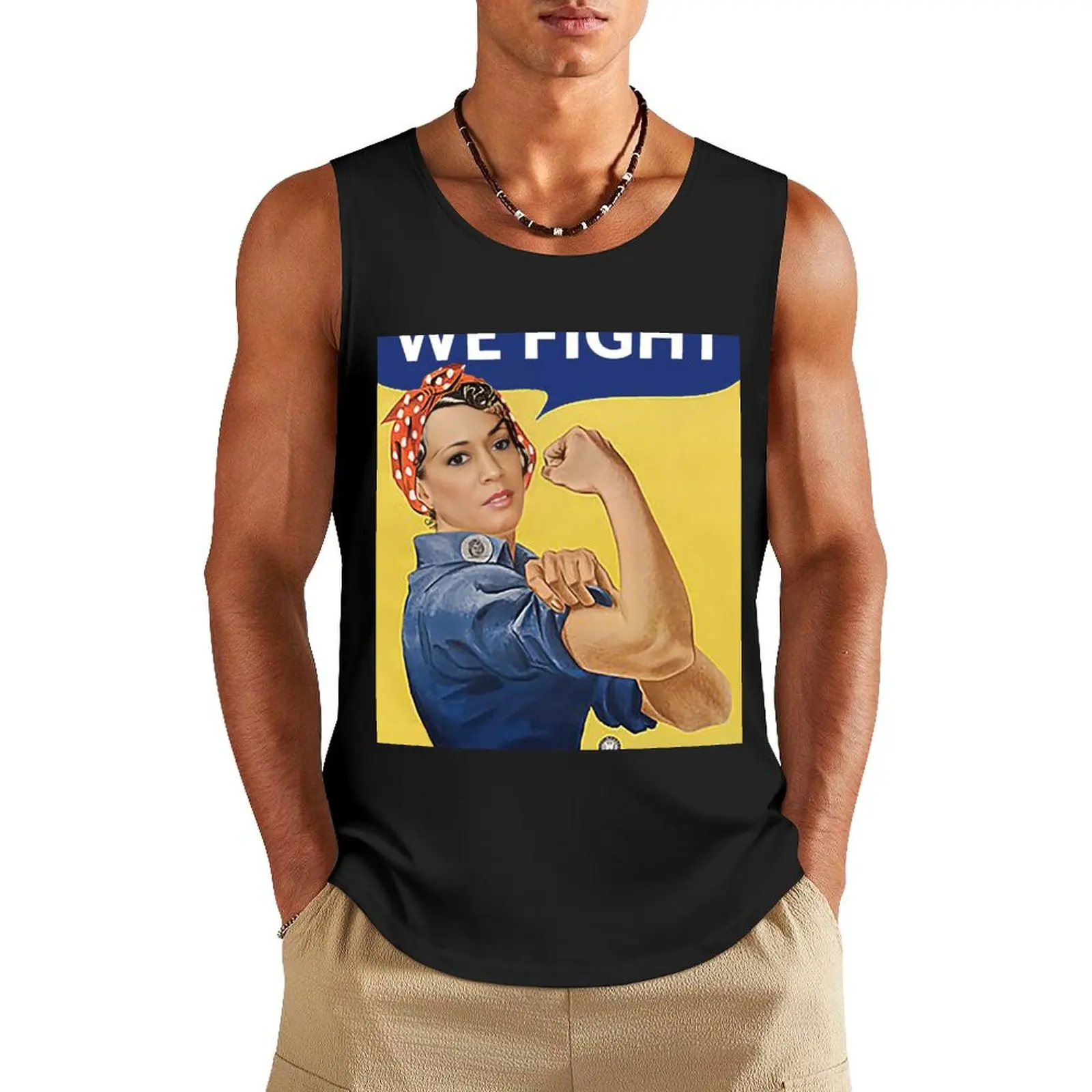 

Kamala Harris 2024 We Fight Tank Top Gym clothes gym wear men muscle t-shirt t-shirts man