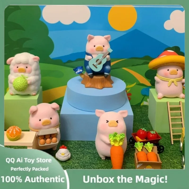 

Original Canned Pig Lulu The Piggy Farm Blind Box Chicken Farmer Folk Singer Figure Model Lovely Mystery Box Toy Surprise Gift