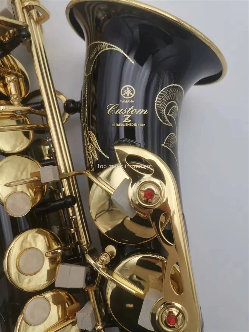 

Deep Carved Popular Black nickel gold Saxophone Alto YAS-82Z E Sax Musical Instrument High Quality With Case All Accessories
