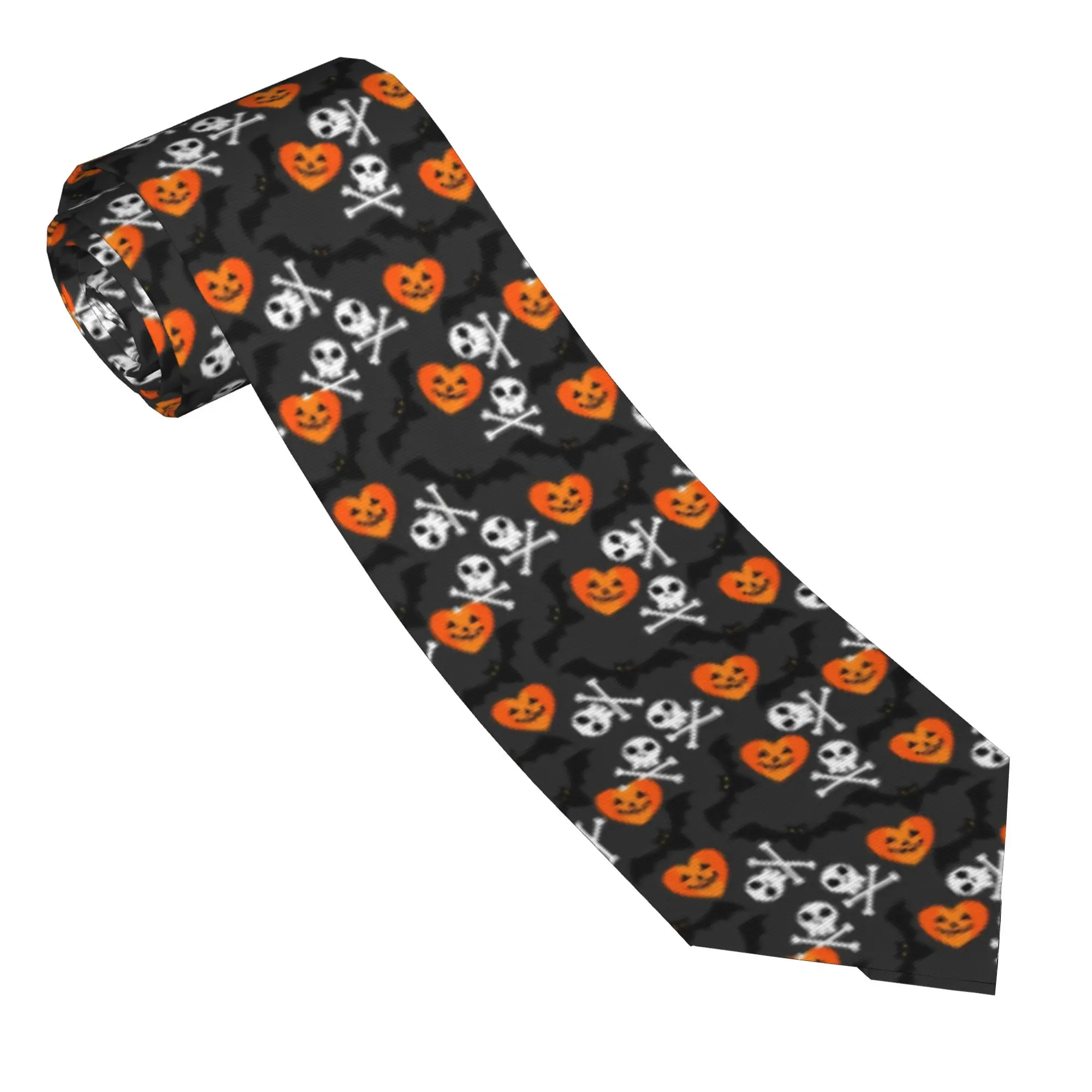 Halloween Symbol Necktie Men Women Polyester 8 cm  Neck Ties for Men Silk Narrow Shirt Accessories Gravatas Wedding Accessories