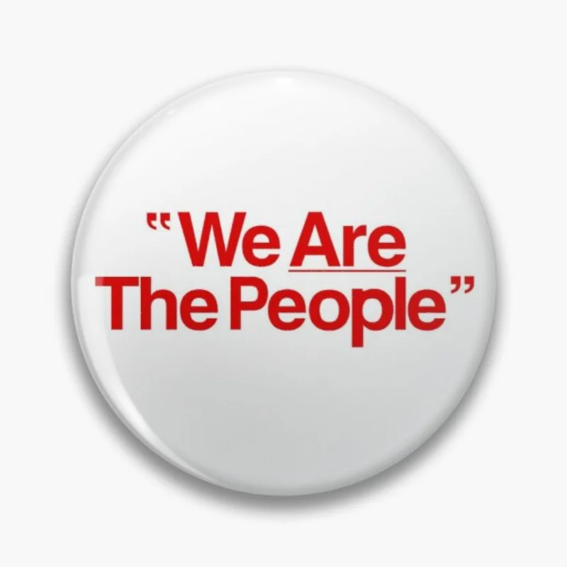 We Are The People Taxi Driver  Soft Button Pin Brooch Women Cute Fashion Badge Funny Decor Metal Gift Jewelry Collar Hat Clothes