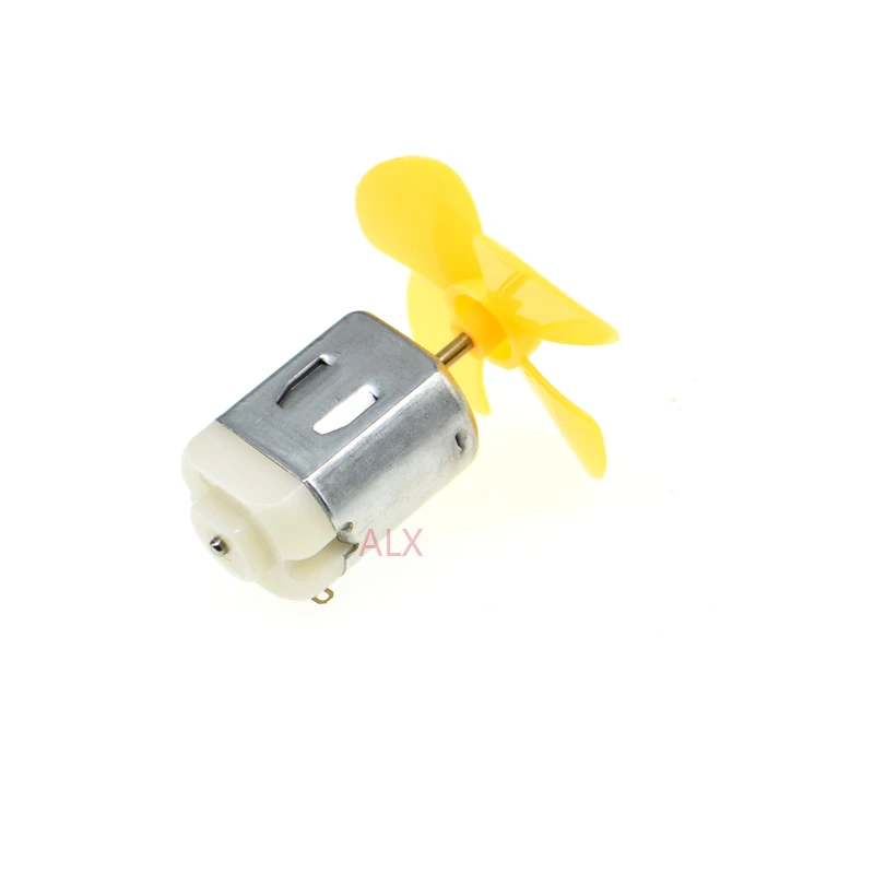 5SETS dc MICRO 130 GEAR motor with fan blade SMAll propeller 3-6V FOR ARDUINO DIY experiment 3V 6v