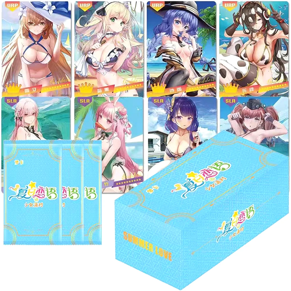 Goddess Story series Card Full Set Anime Games  Summer Love Swimsuit Bikini Feast Booster Box Doujin Toys And Hobbies Gift