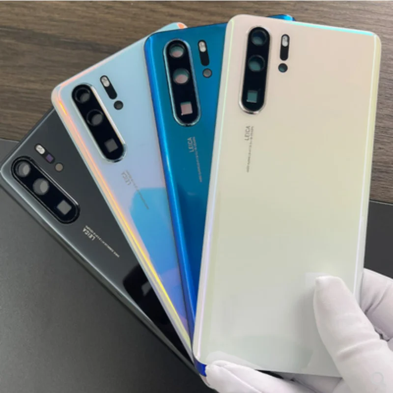 Rear Housing For Huawei P30 Pro VOG-L04 Glass Battery Cover Repair Replace Back Door Phone Rear Case + Logo With Camera Lens