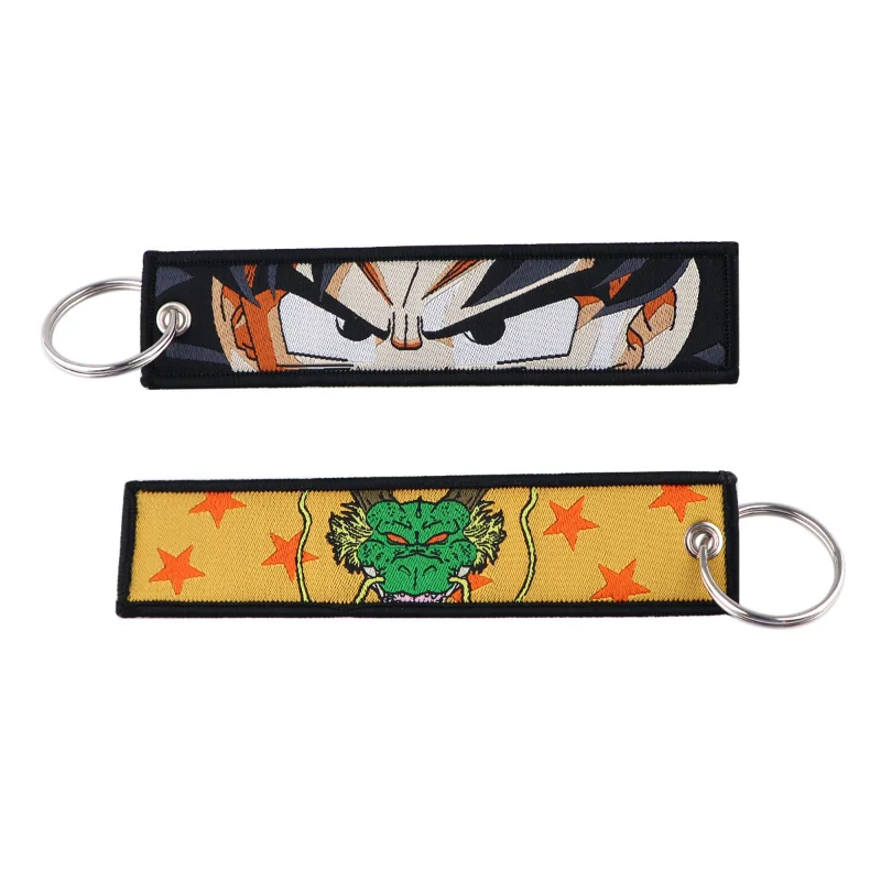 アニメドラゴンボールニットキーホルダーストラップ新悟空両面刺繍キーホルダー男性女性バックパック装飾ペンダントギフト