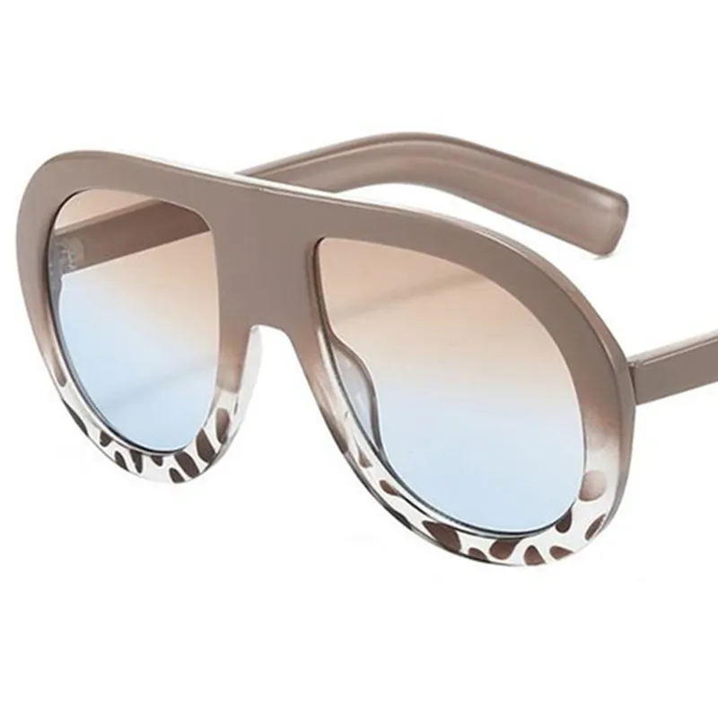 Fashion Sun Glasses Pilot Anti-UV Spectacles Square Eyeglasses Personality Oversize Frame Google Retro Unisex Sunglasses